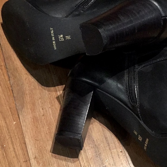 Sesto Meucci Black Leather Booties 9-1/2 M NEW - Picture 4 of 5